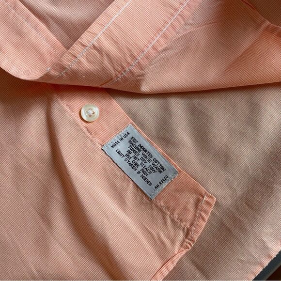 Burberry London Multicolor Apricot Dress Shirt Quiet Luxury Size L - Picture 9 of 10